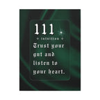 111 Intuition Canvas Print — "Trust Your Gut and Listen to Your Heart"