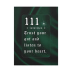 111 Intuition Canvas Print — "Trust Your Gut and Listen to Your Heart"