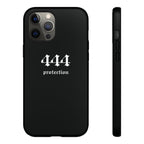 444 Protection Tough Phone Case — Minimal Black Protective Cover