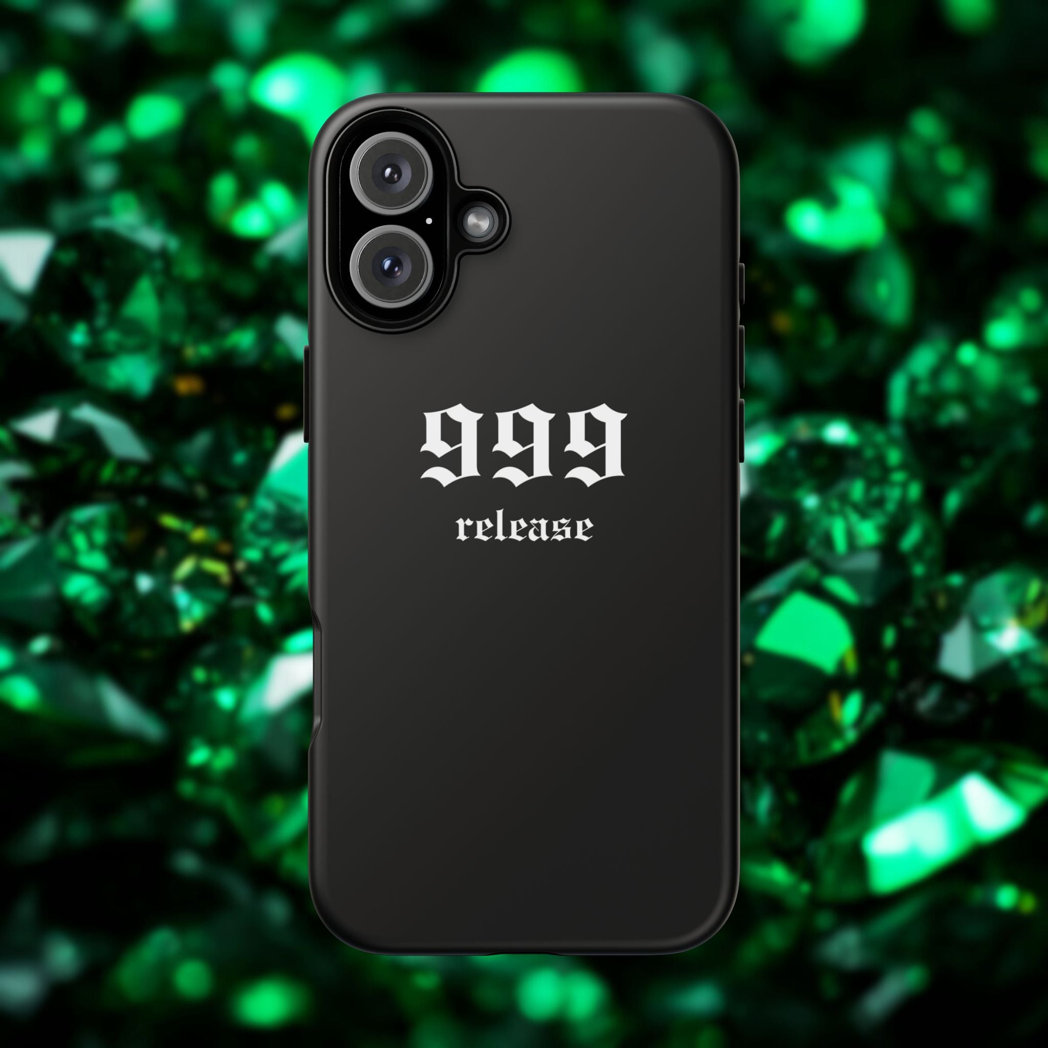 999 Release Tough Phone Case — Minimal Black Protective Cover