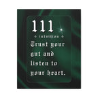 111 Intuition Canvas Print — "Trust Your Gut and Listen to Your Heart"