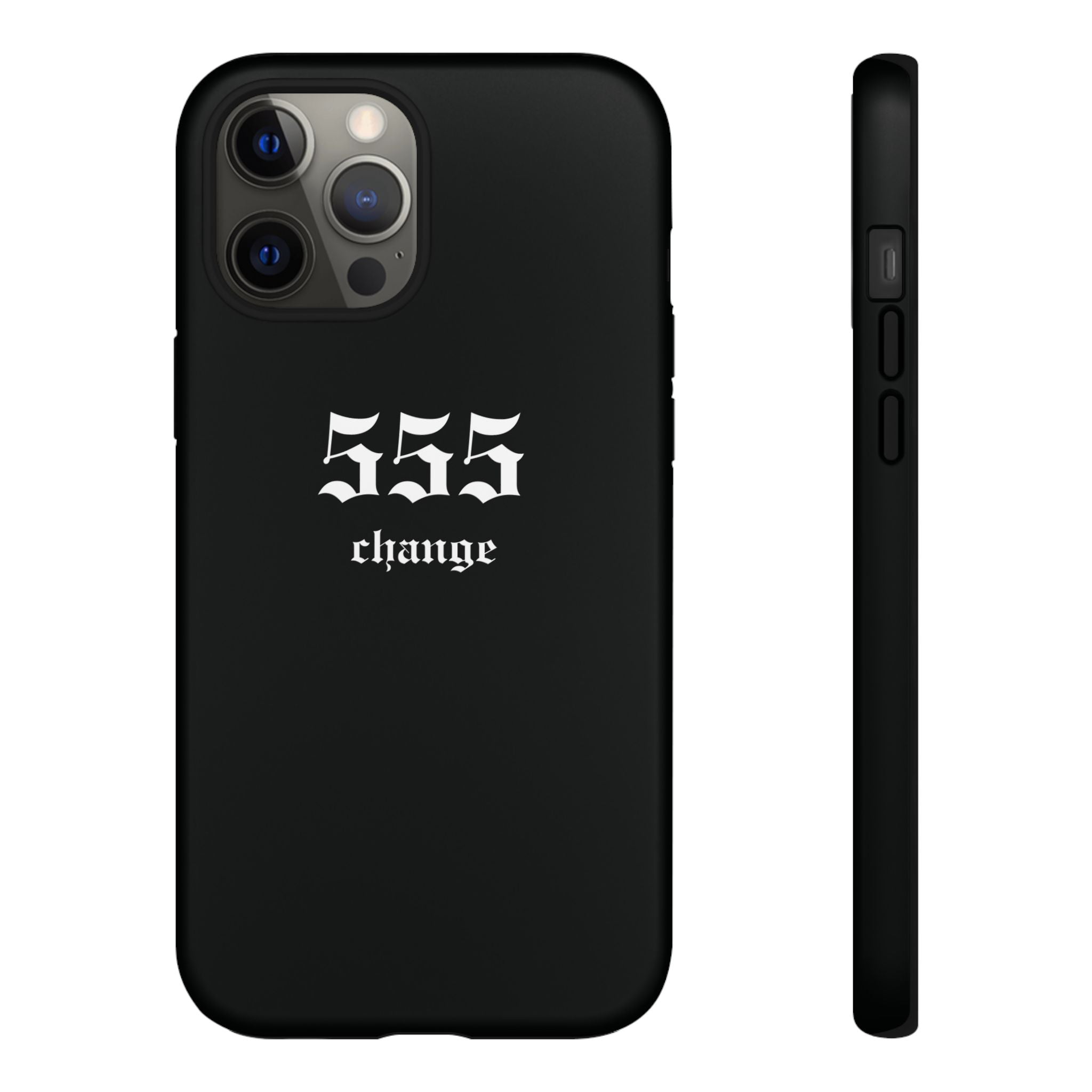 555 Change Tough Phone Case — Minimal Black Protective Cover