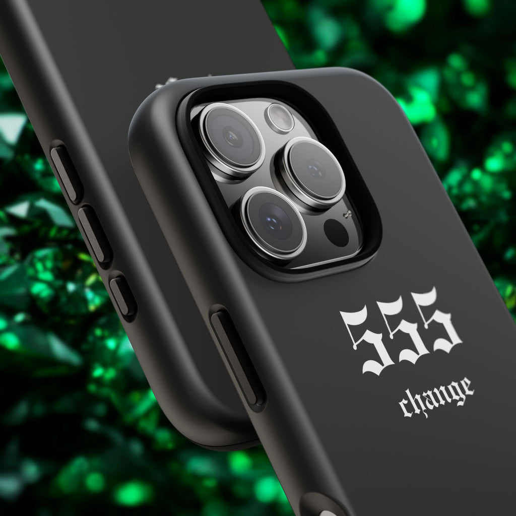 555 Change Tough Phone Case — Minimal Black Protective Cover