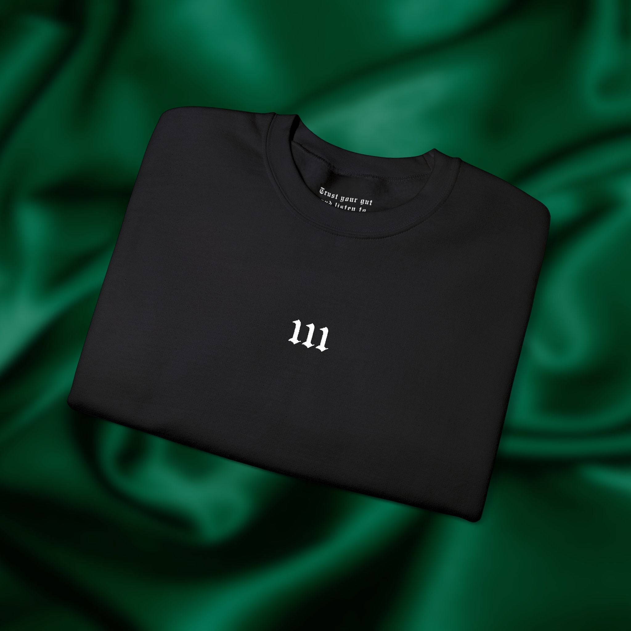 111 Intuition Crewneck - Minimalist Embroidered Sweatshirt