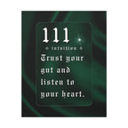 111 Intuition Canvas Print — "Trust Your Gut and Listen to Your Heart"