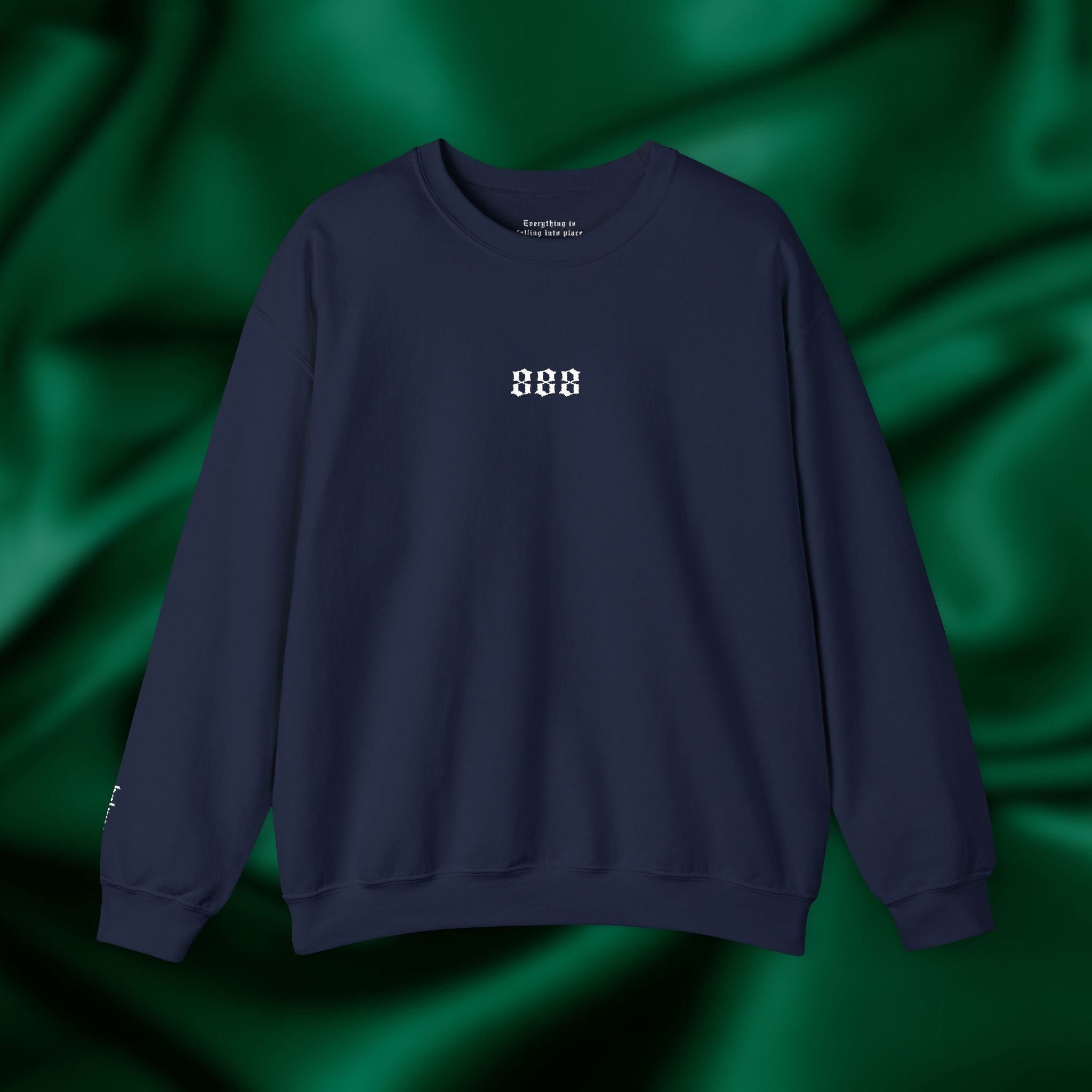 888 Balance Crewneck - Minimalist Embroidered Sweatshirt