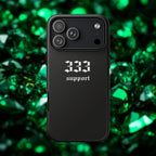 333 Support Tough Phone Case — Minimal Black Protective Cover