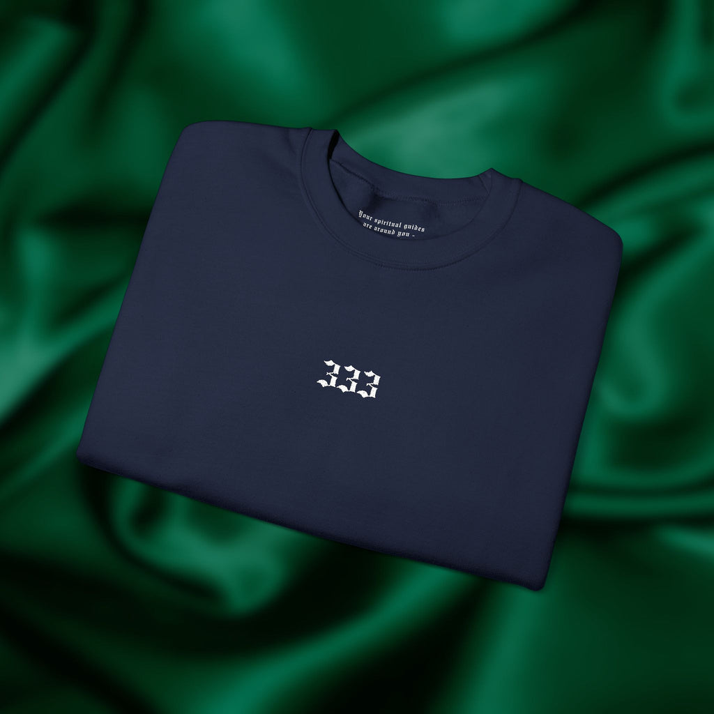 333 Support Crewneck - Minimalist Embroidered Sweatshirt