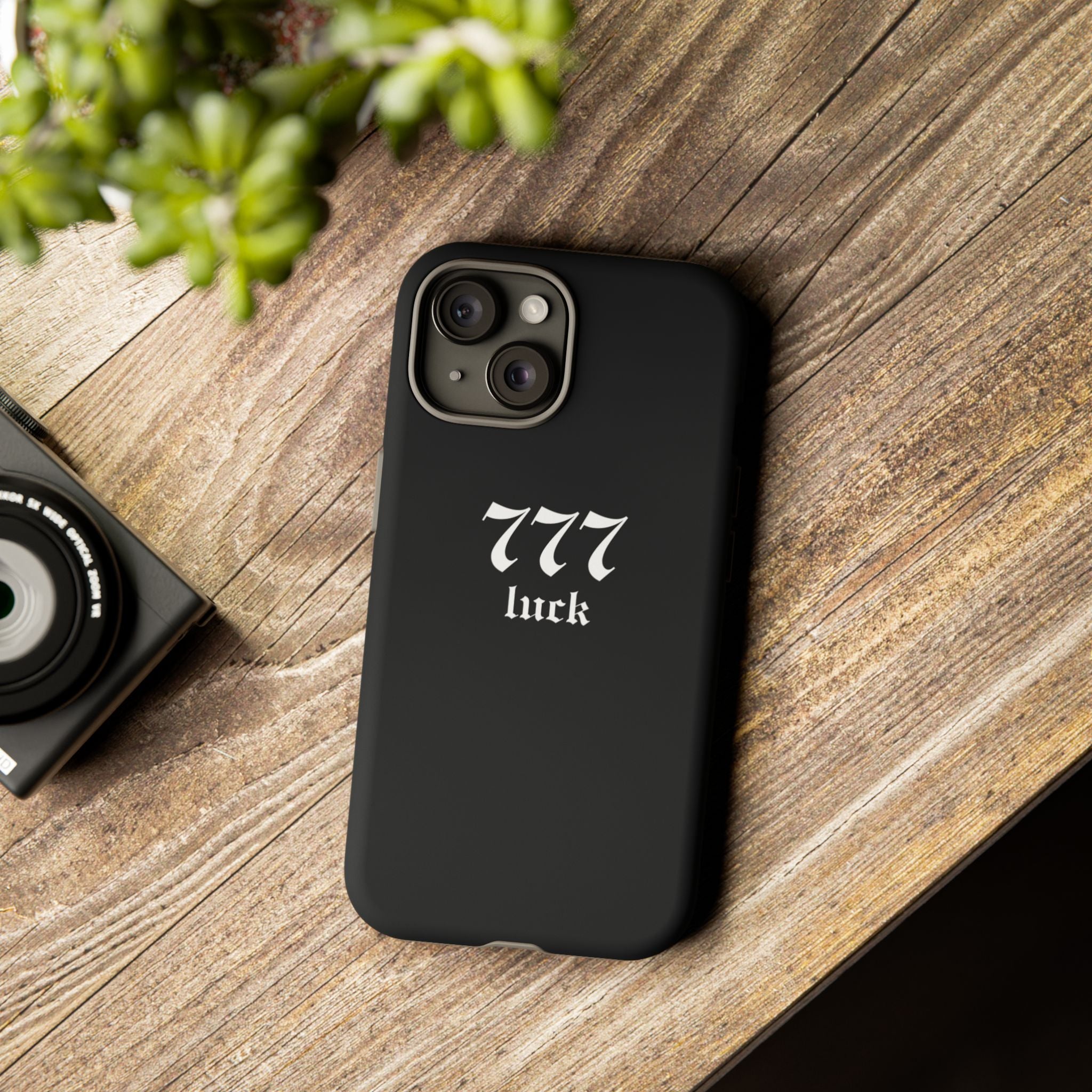 777 Luck Tough Phone Case — Minimal Black Protective Cover