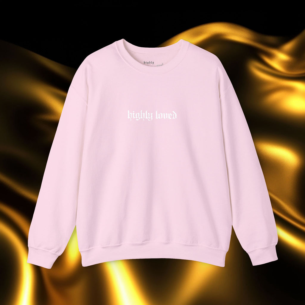 Highly Loved Embroidered Sweatshirt | Minimalist Yet Intentional Affirmation Crewneck