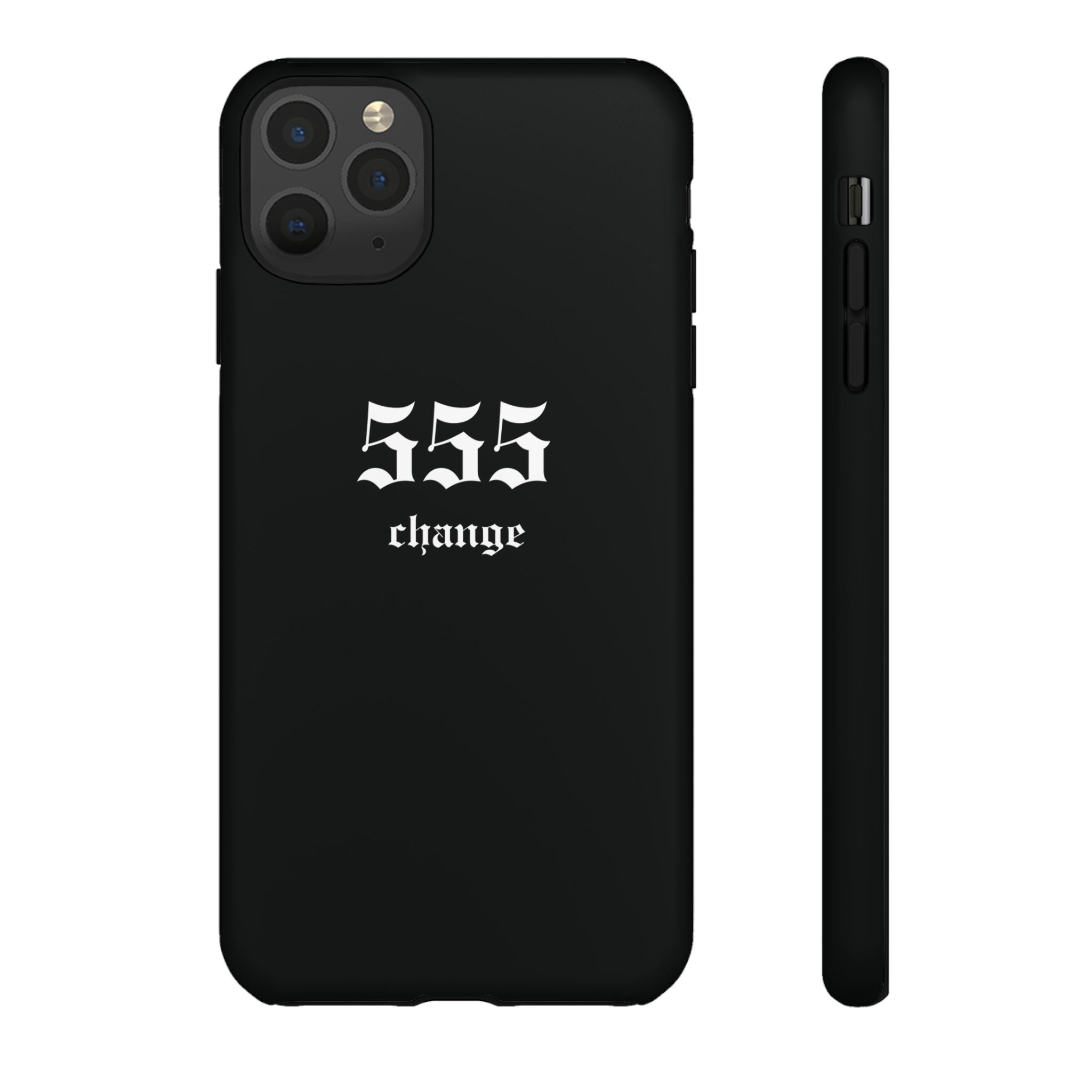 555 Change Tough Phone Case — Minimal Black Protective Cover