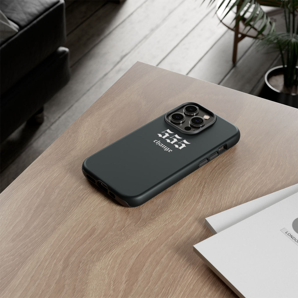 555 Change Tough Phone Case — Minimal Black Protective Cover