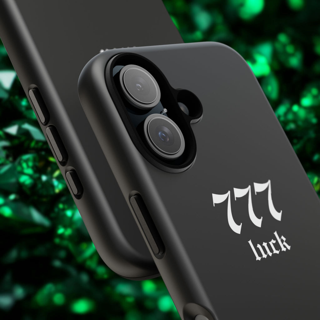 777 Luck Tough Phone Case — Minimal Black Protective Cover