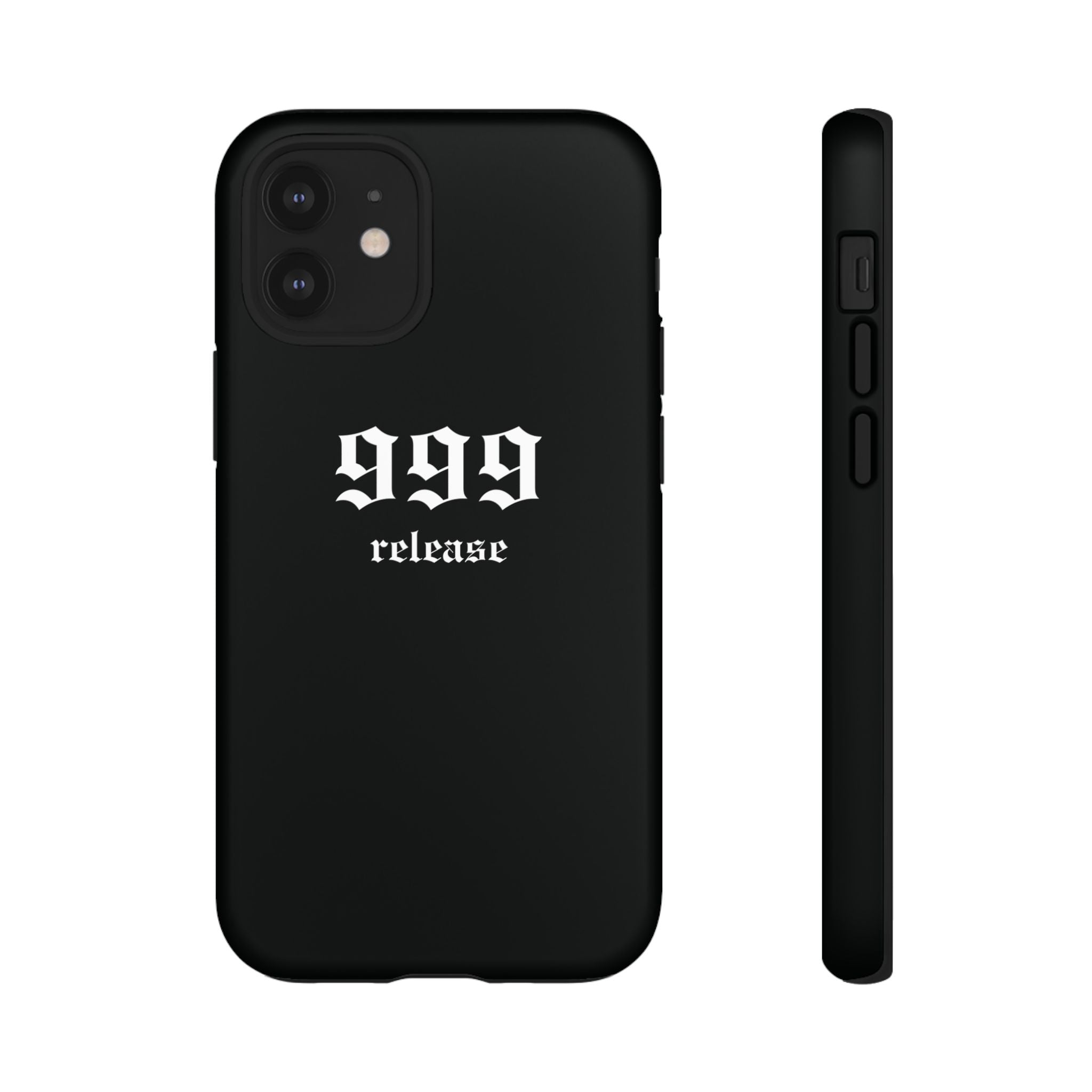 999 Release Tough Phone Case — Minimal Black Protective Cover