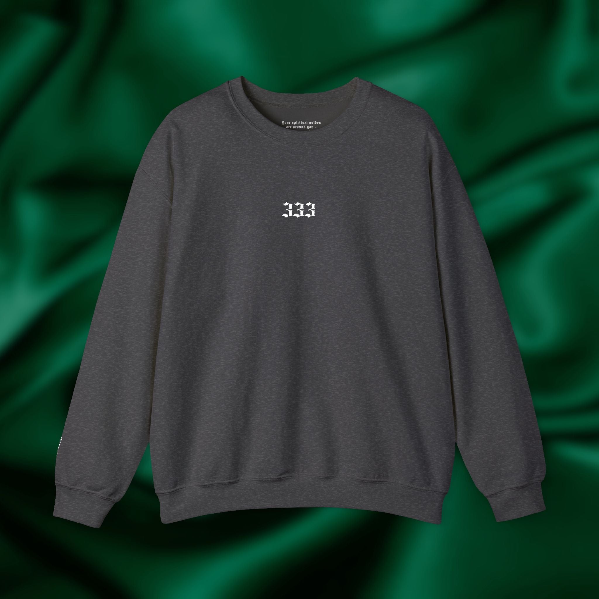 333 Support Crewneck - Minimalist Embroidered Sweatshirt