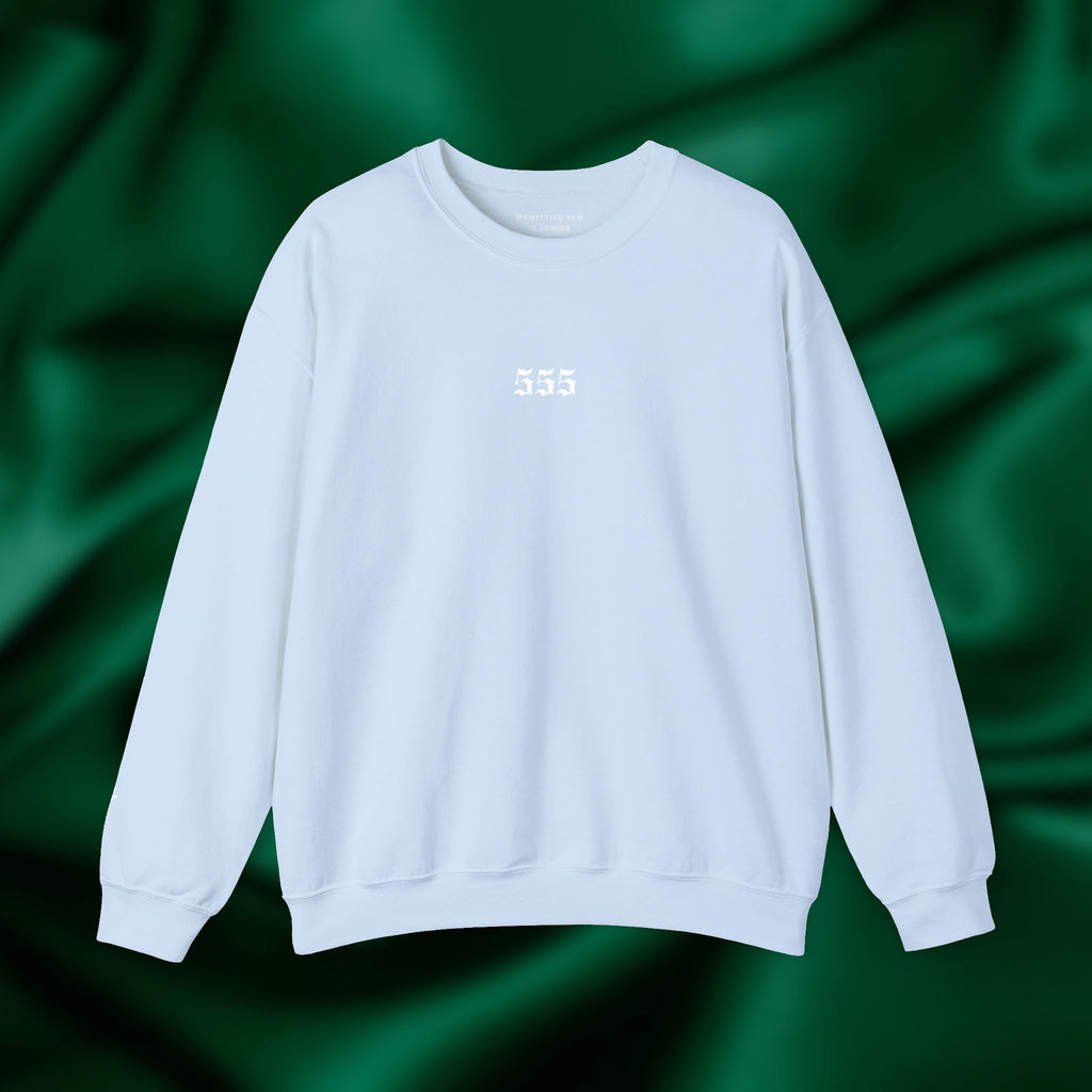 555 Change Crewneck - Minimalist Embroidered Sweatshirt