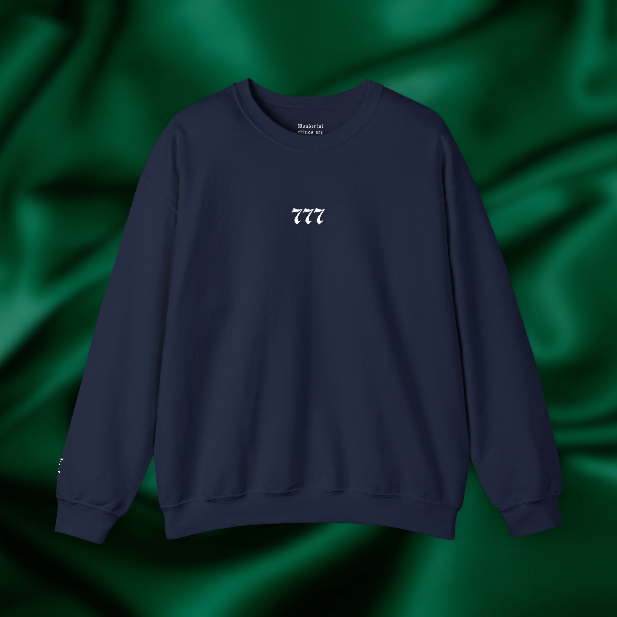 777 Luck Crewneck - Minimalist Embroidered Sweatshirt