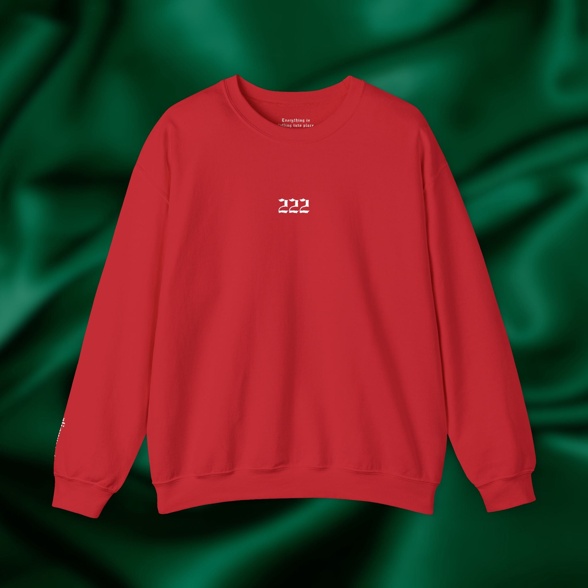 222 Alignment Crewneck - Minimalist Embroidered Sweatshirt