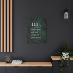 111 Intuition Canvas Print — "Trust Your Gut and Listen to Your Heart"