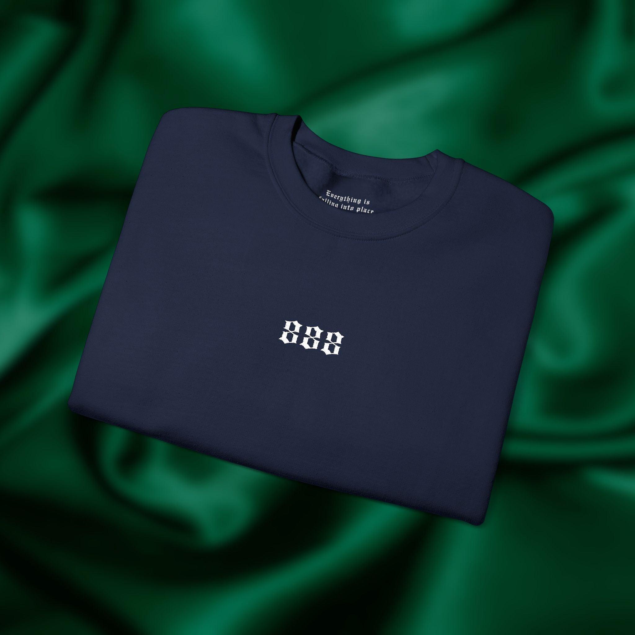888 Balance Crewneck - Minimalist Embroidered Sweatshirt