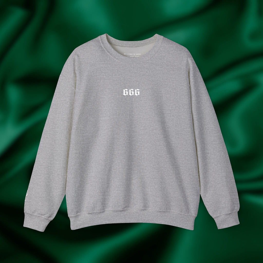 666 Reflect Crewneck - Minimalist Embroidered Sweatshirt