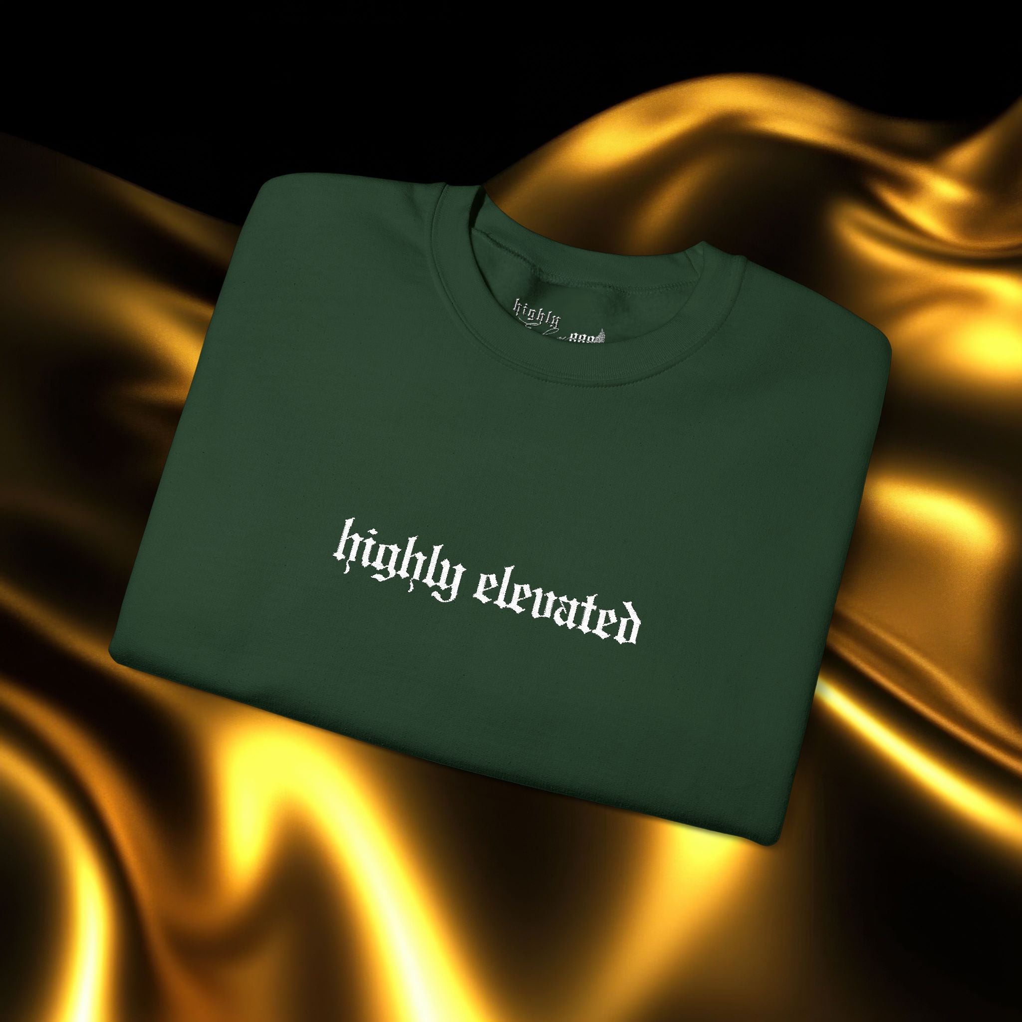 Highly Elevated Embroidered Sweatshirt | Minimalist Yet Intentional Affirmation Crewneck