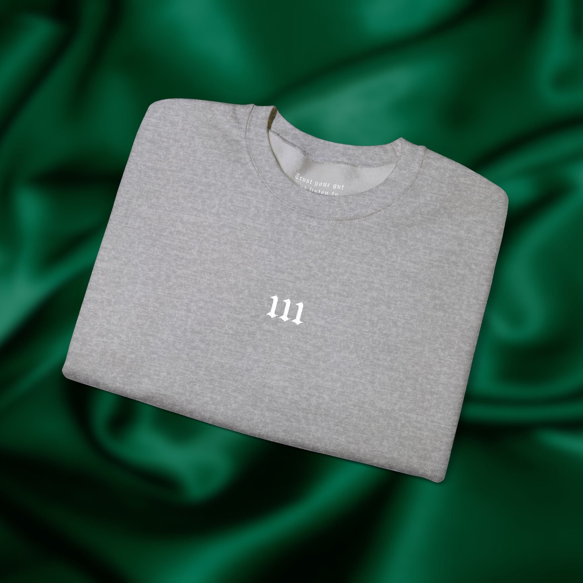 111 Intuition Crewneck - Minimalist Embroidered Sweatshirt