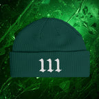 111 Intuition Embroidered Beanie – Minimal Angel Number Cuff Hat