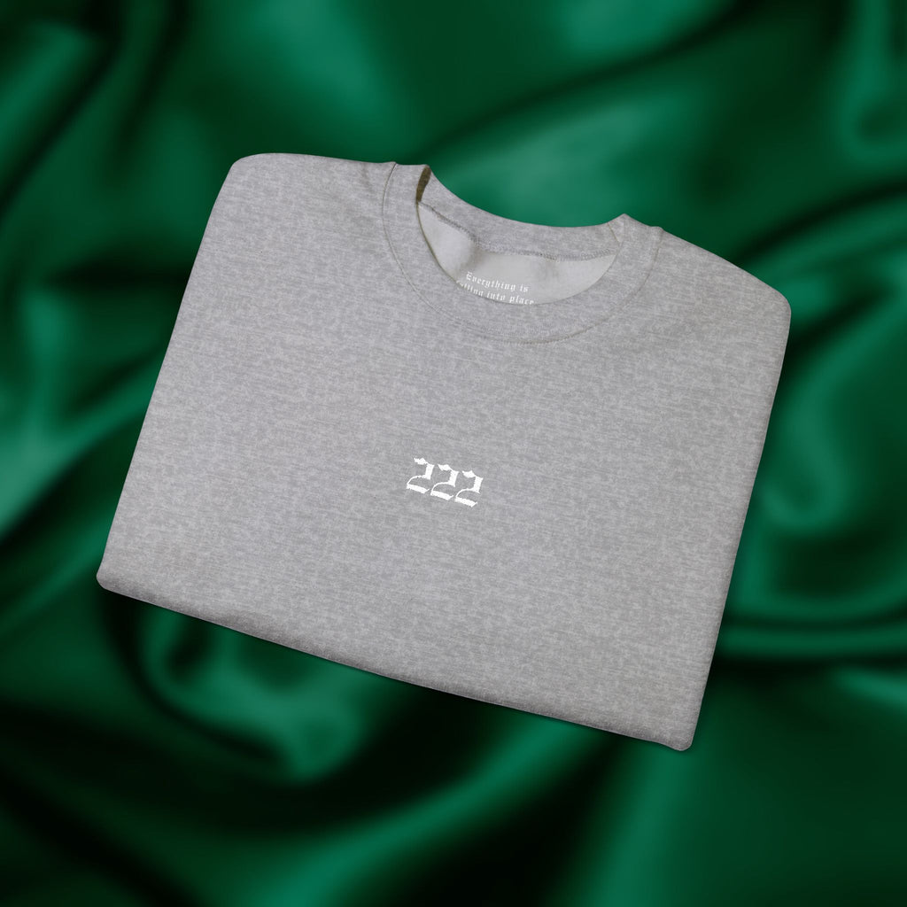 222 Alignment Crewneck - Minimalist Embroidered Sweatshirt