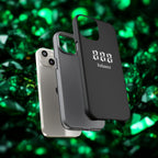 888 Balance Tough Phone Case — Minimal Black Protective Cover