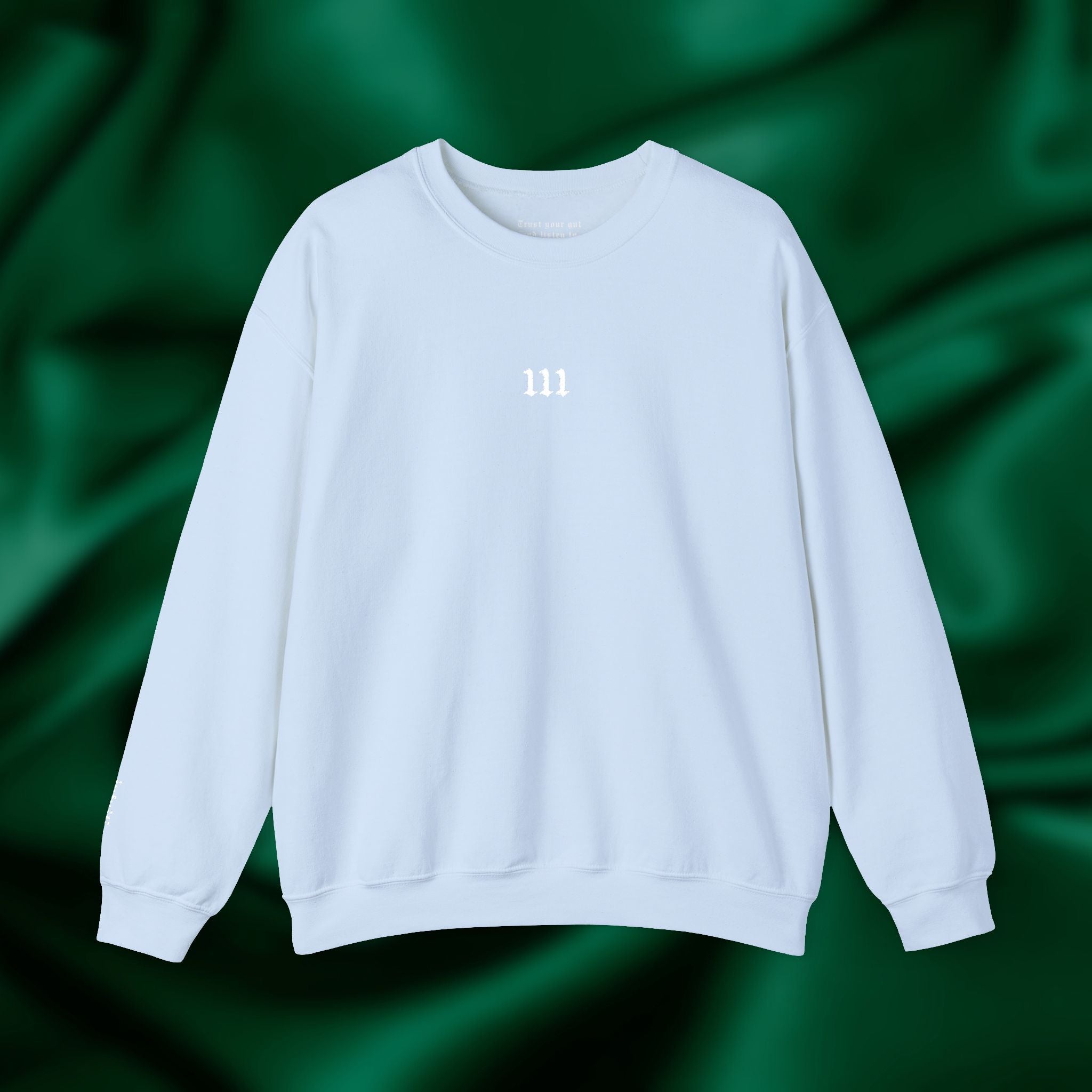 111 Intuition Crewneck - Minimalist Embroidered Sweatshirt