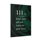 111 Intuition Canvas Print — "Trust Your Gut and Listen to Your Heart"
