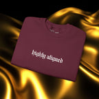 Highly Aligned Embroidered Sweatshirt | Minimalist Yet Intentional Affirmation Crewneck