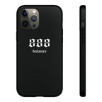 888 Balance Tough Phone Case — Minimal Black Protective Cover