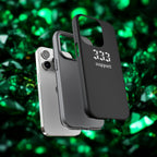 333 Support Tough Phone Case — Minimal Black Protective Cover