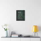 111 Intuition Canvas Print — "Trust Your Gut and Listen to Your Heart"