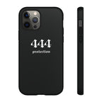444 Protection Tough Phone Case — Minimal Black Protective Cover