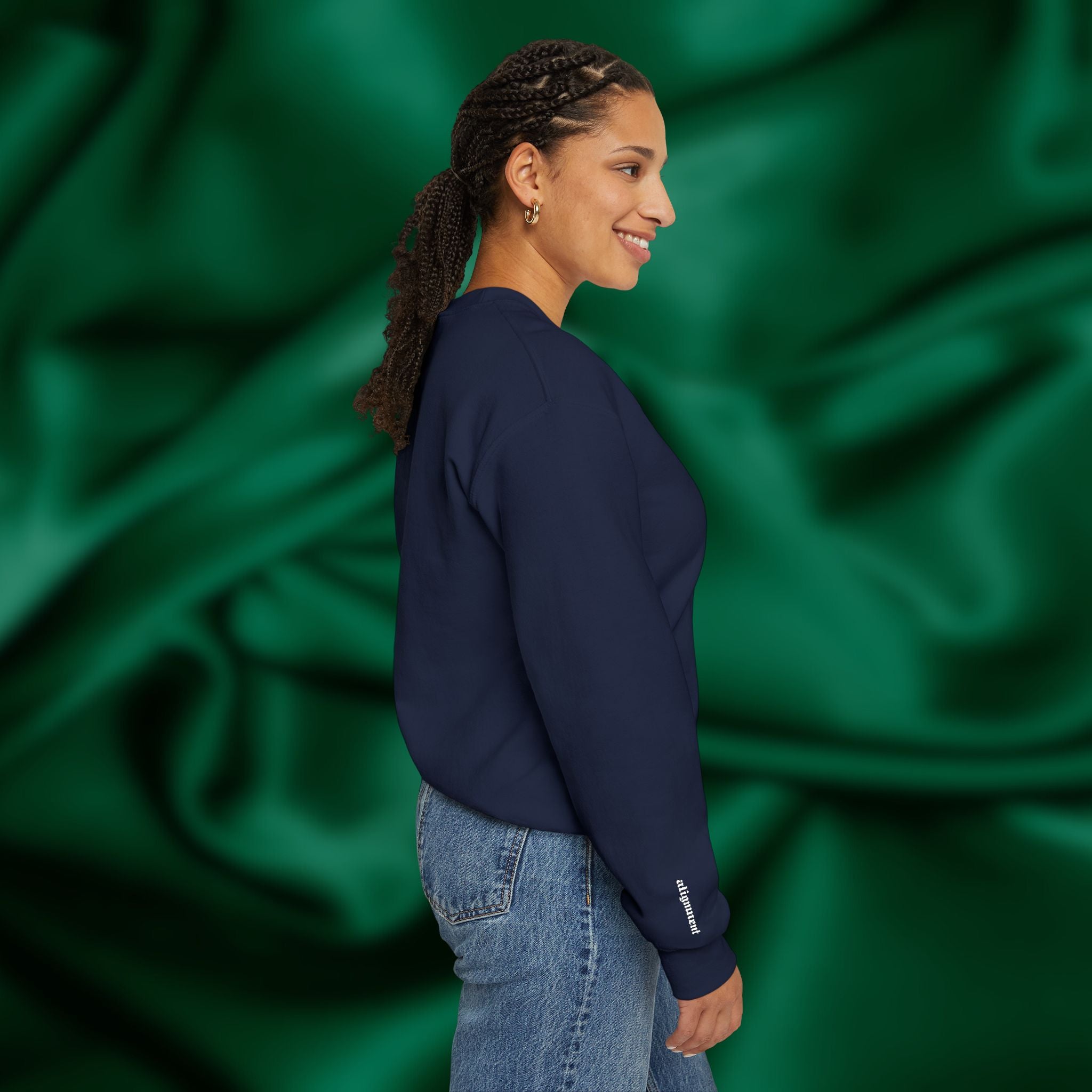 222 Alignment Crewneck - Minimalist Embroidered Sweatshirt