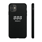 888 Balance Tough Phone Case — Minimal Black Protective Cover