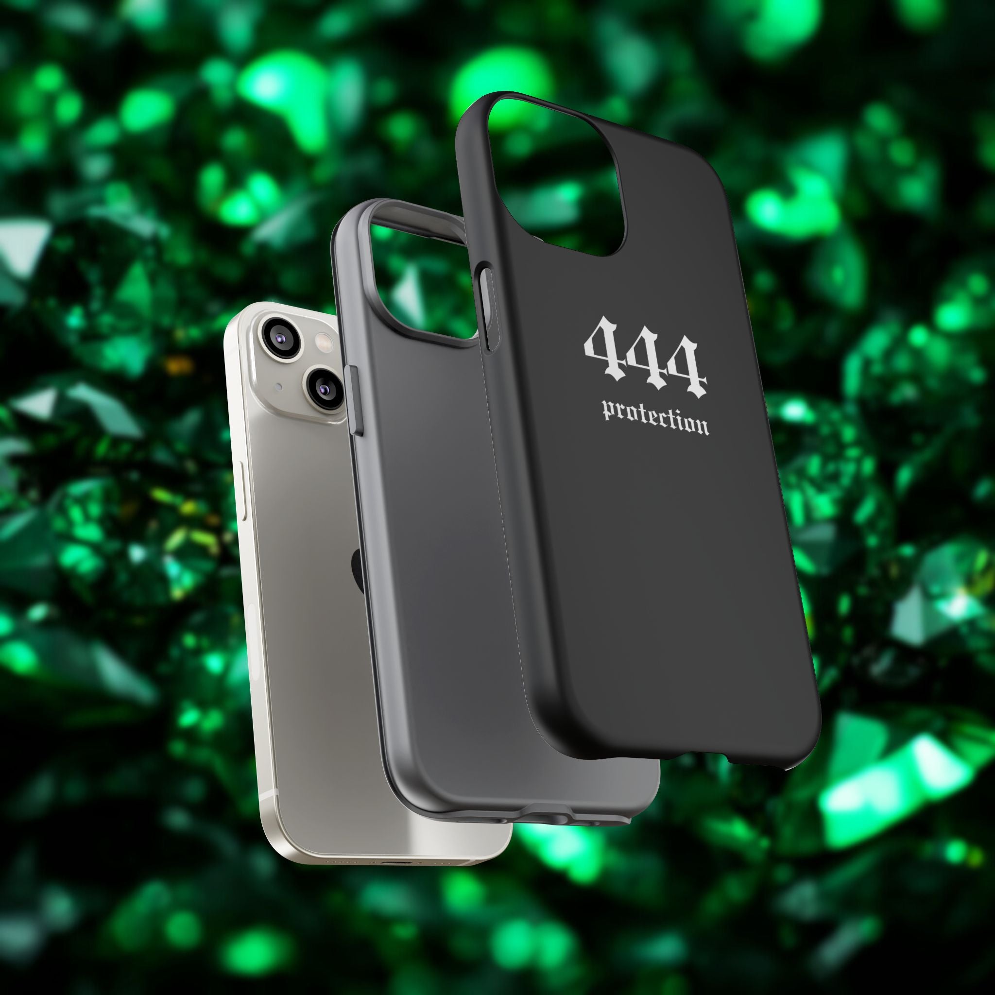 444 Protection Tough Phone Case — Minimal Black Protective Cover