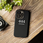 444 Protection Tough Phone Case — Minimal Black Protective Cover