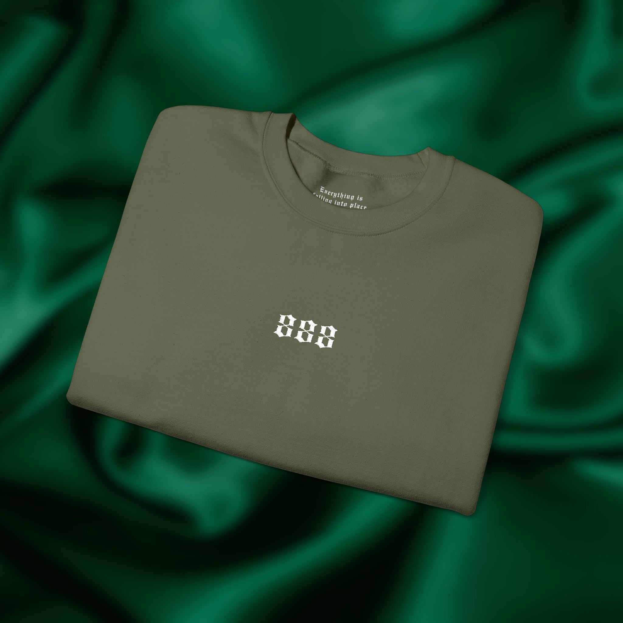 888 Balance Crewneck - Minimalist Embroidered Sweatshirt