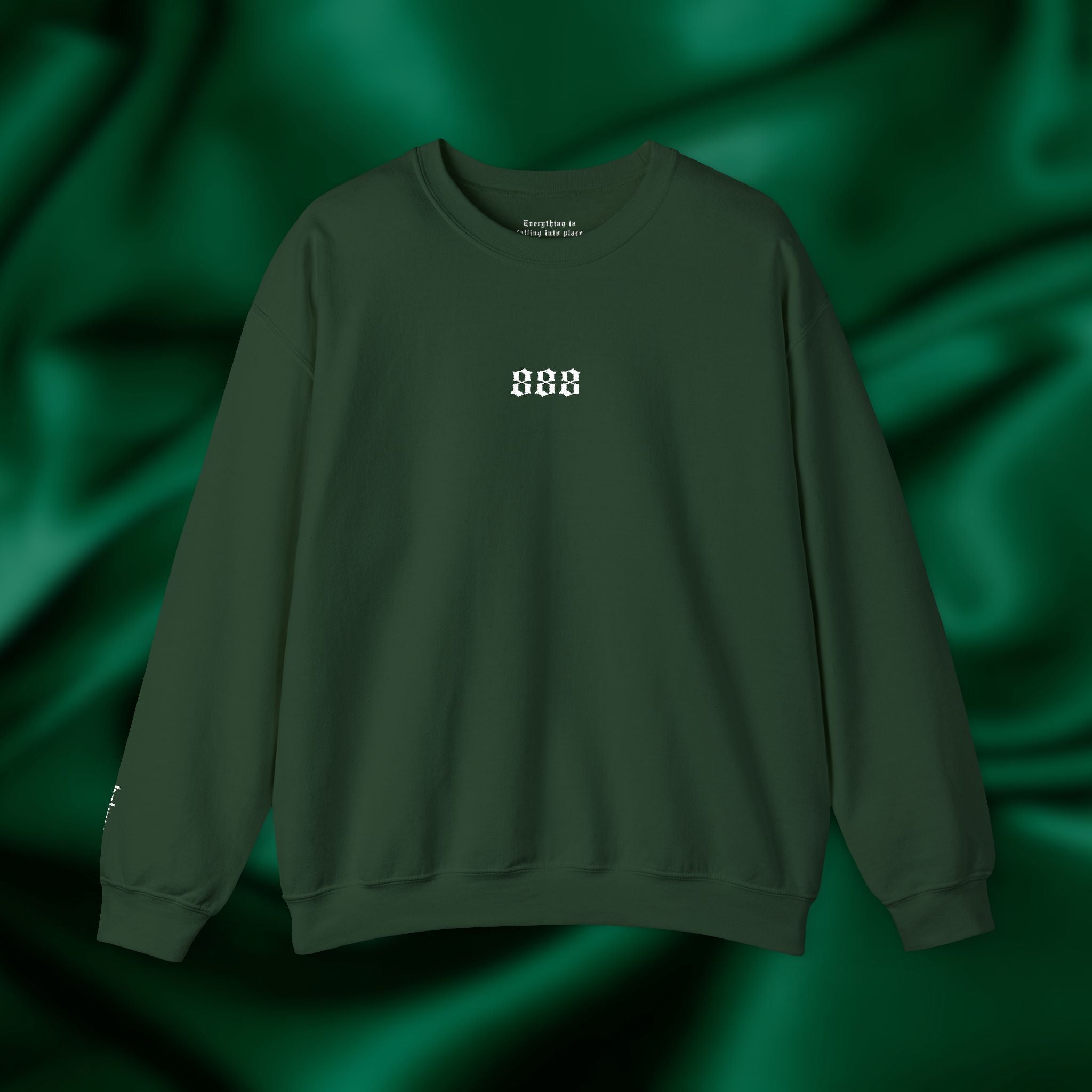 888 Balance Crewneck - Minimalist Embroidered Sweatshirt