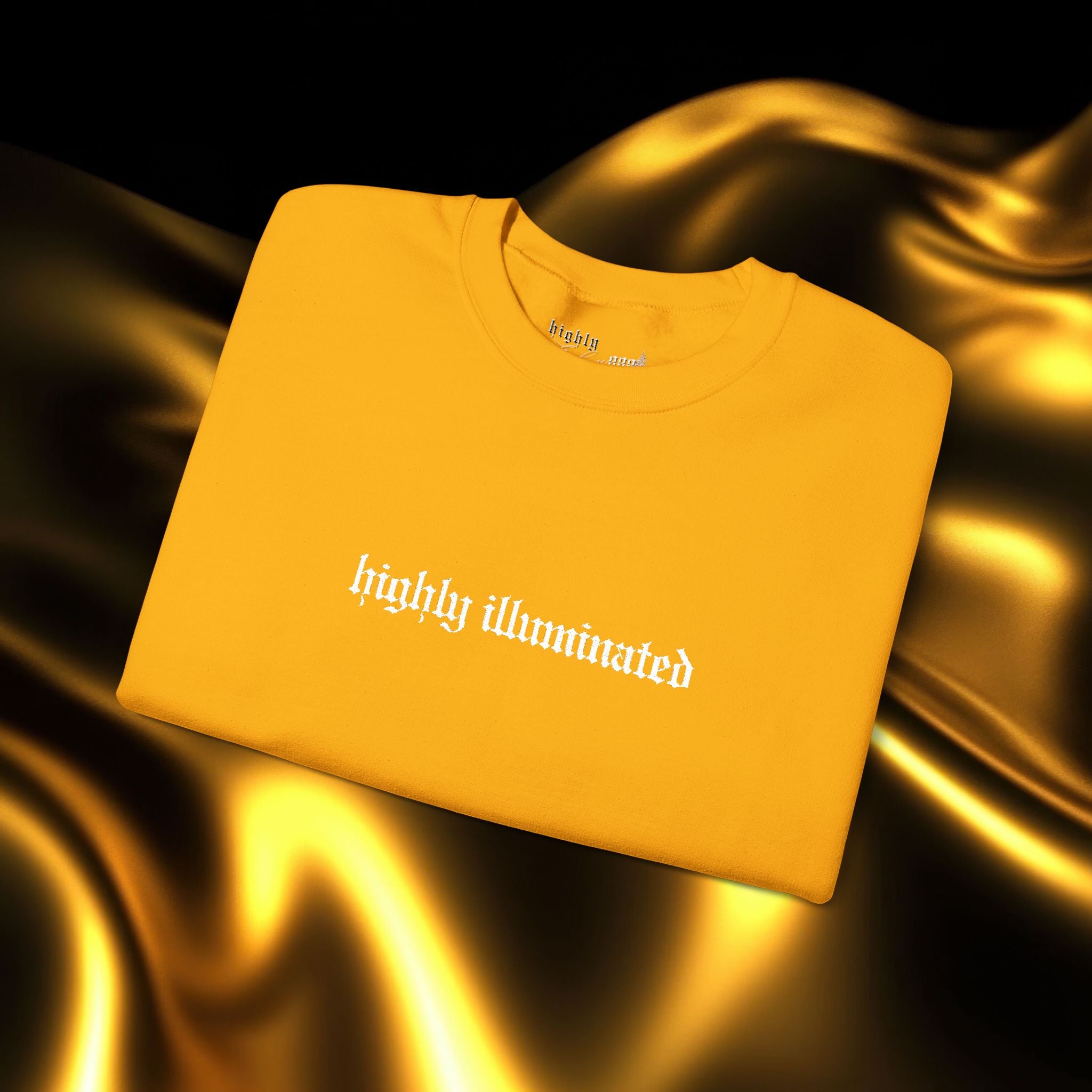 Highly Illuminated Embroidered Sweatshirt | Minimalist Yet Intentional Affirmation Crewneck