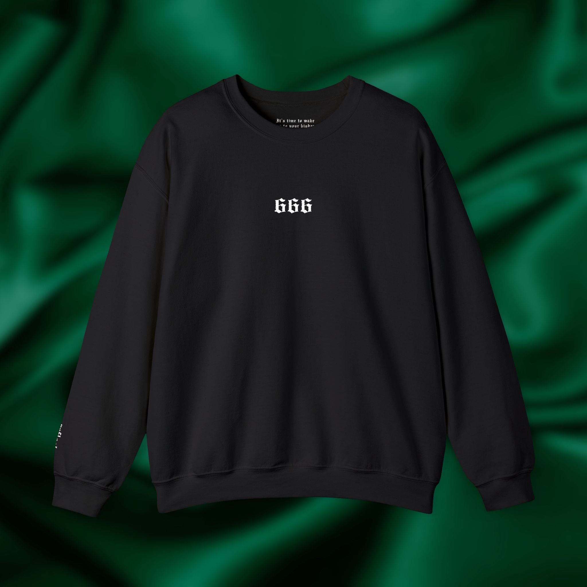 666 Reflect Crewneck - Minimalist Embroidered Sweatshirt