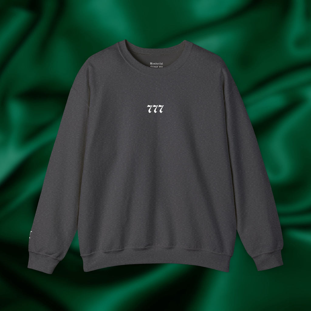 777 Luck Crewneck - Minimalist Embroidered Sweatshirt