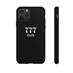 777 Luck Tough Phone Case — Minimal Black Protective Cover