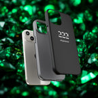 222 Alignment Tough Phone Case — Minimal Black Protective Cover