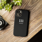 111 Intuition Tough Phone Case — Minimal Black Protective Cover
