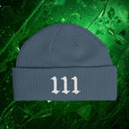 111 Intuition Embroidered Beanie – Minimal Angel Number Cuff Hat